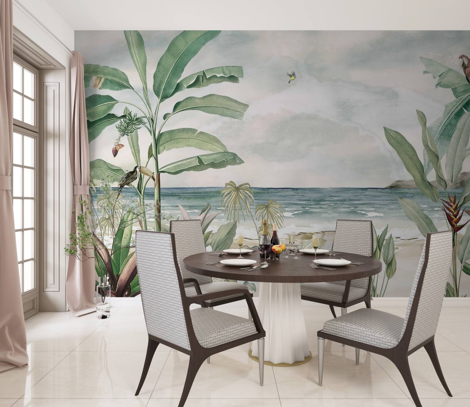 Fotobehang tropische kusten en kalme golven