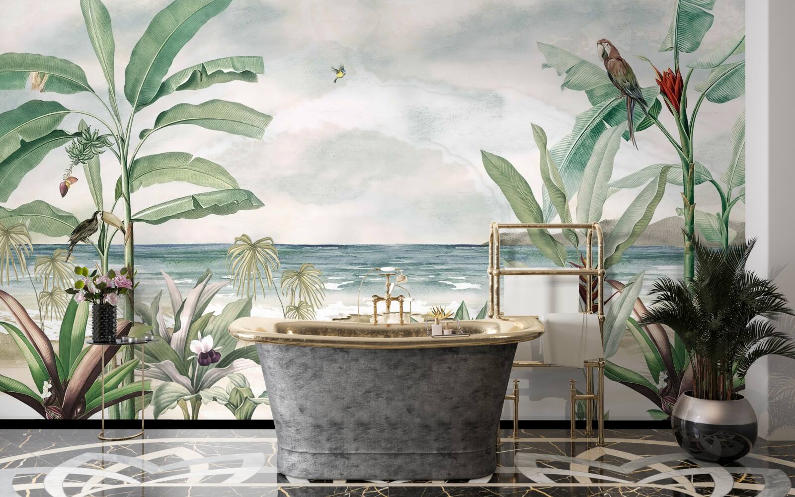 Fotobehang tropische kusten en kalme golven