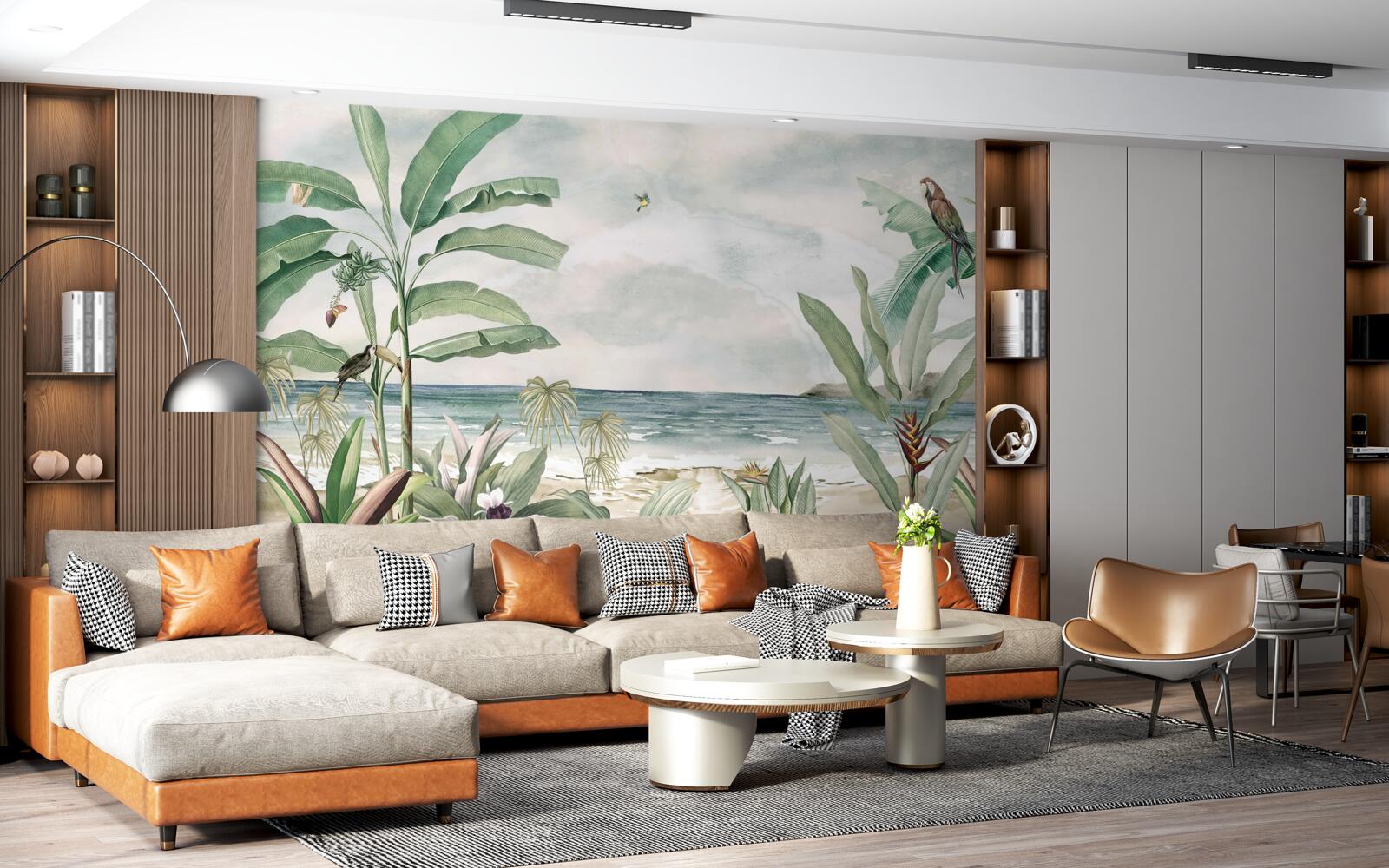 Fotobehang tropische kusten en kalme golven