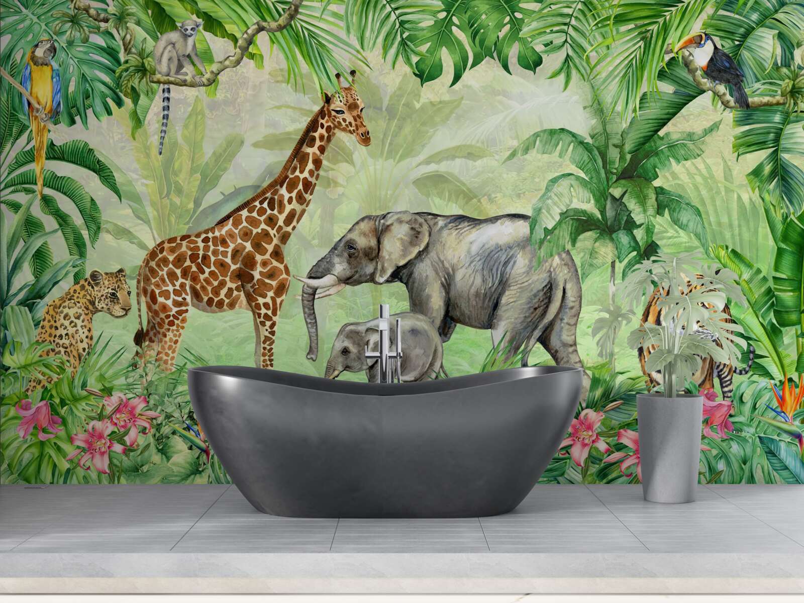 Fotobehang afrikanen op vakantie