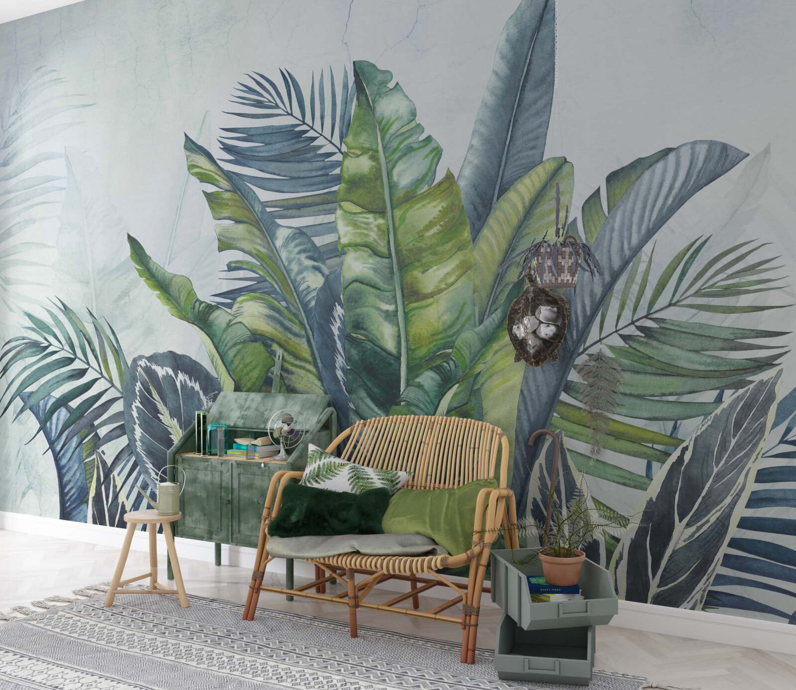 Fotobehang overzicht van exotische flora