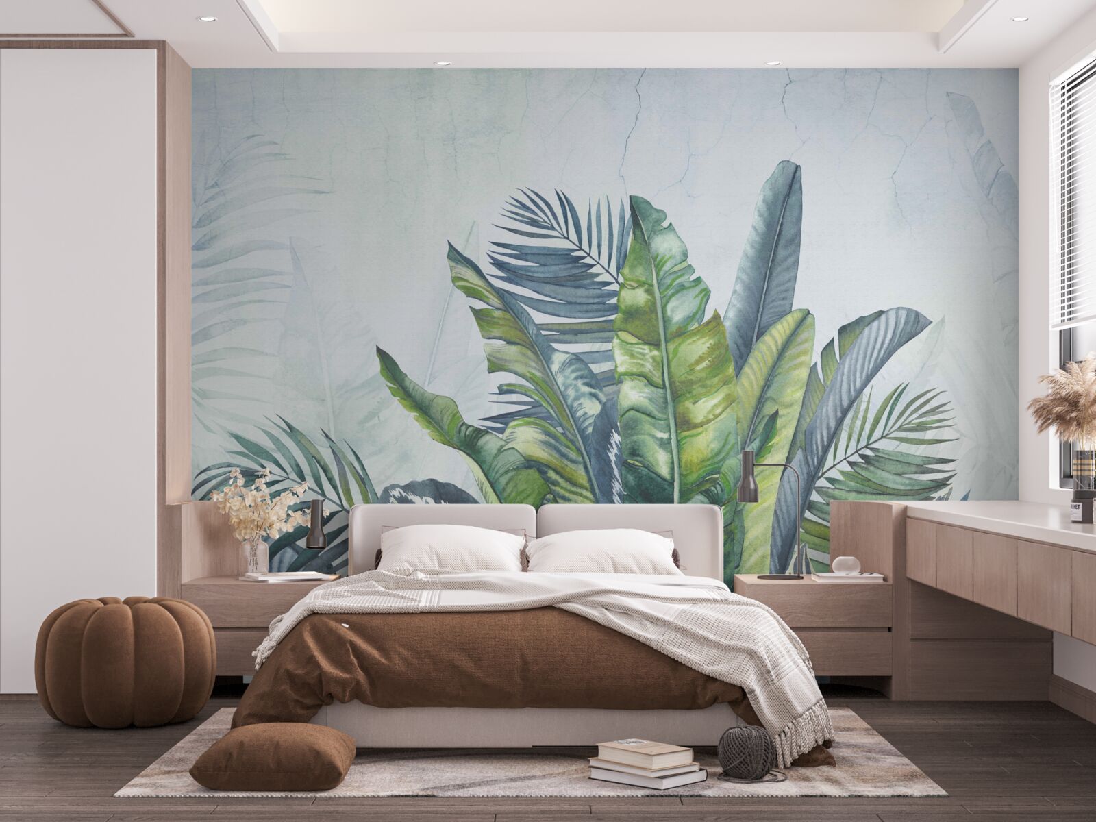 Fotobehang overzicht van exotische flora