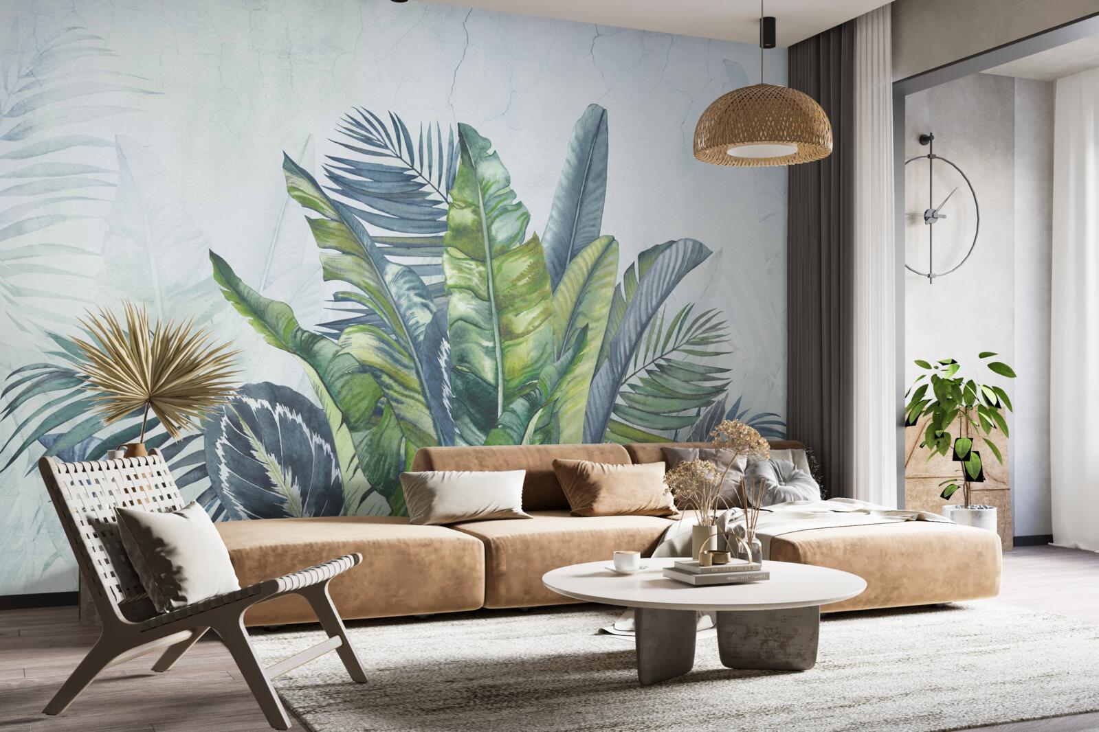 Fotobehang overzicht van exotische flora