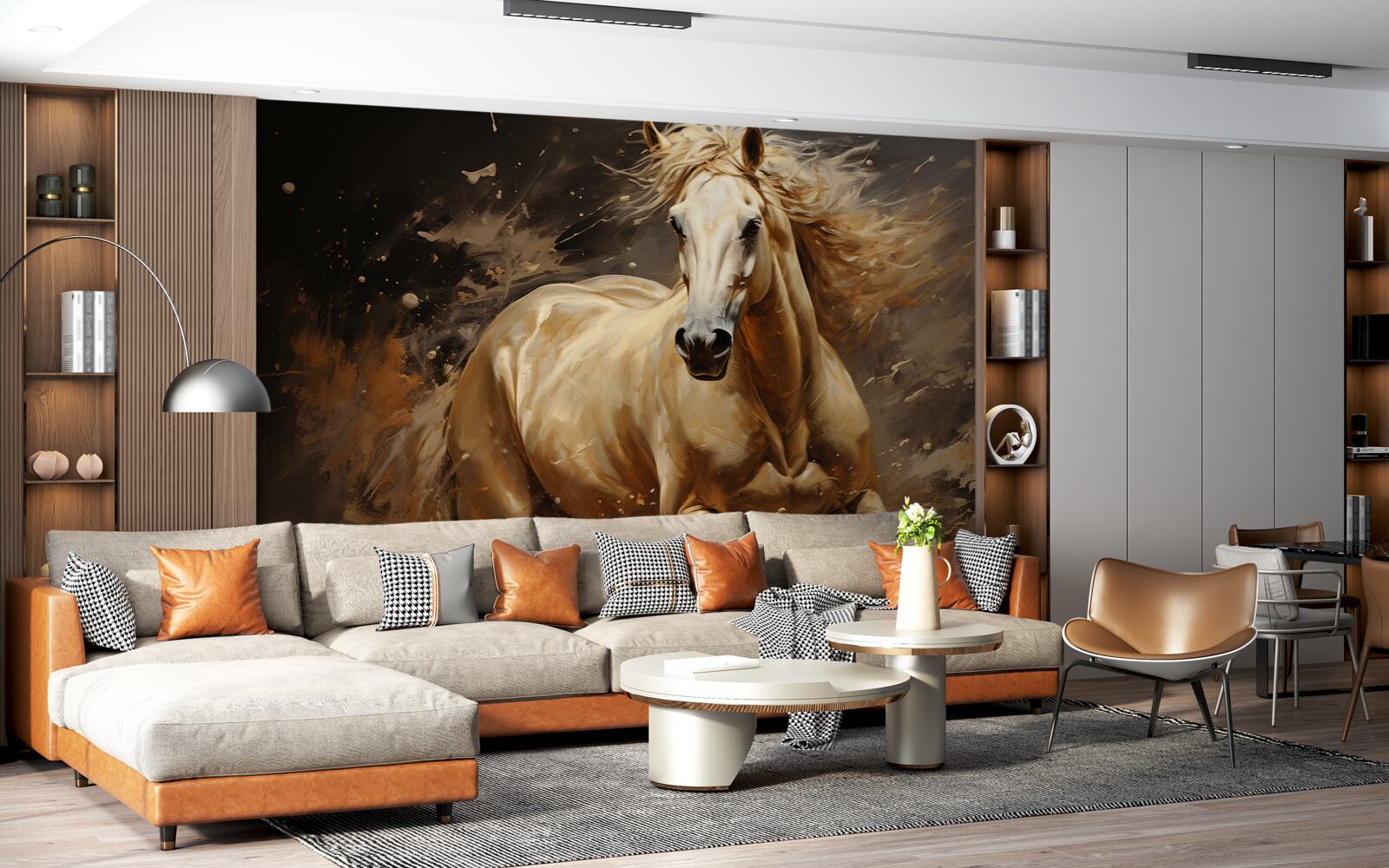 Fotobehang in een vlaag van snelheid paard