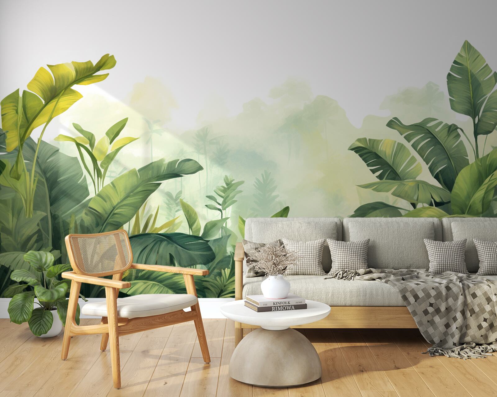 Fotobehang Dageraad in een tropisch woud