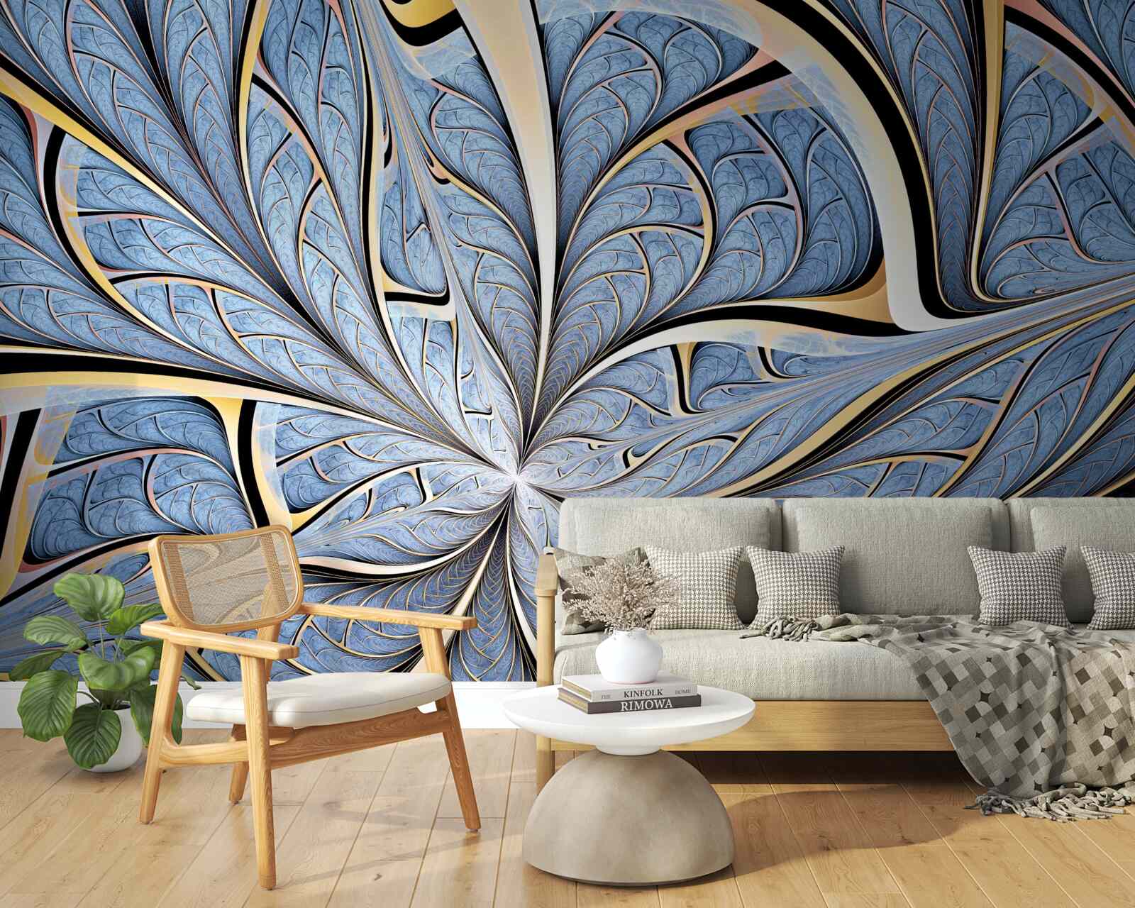 Fotobehang het plafond is van glas, waardoor je naar de hemel kunt kijken