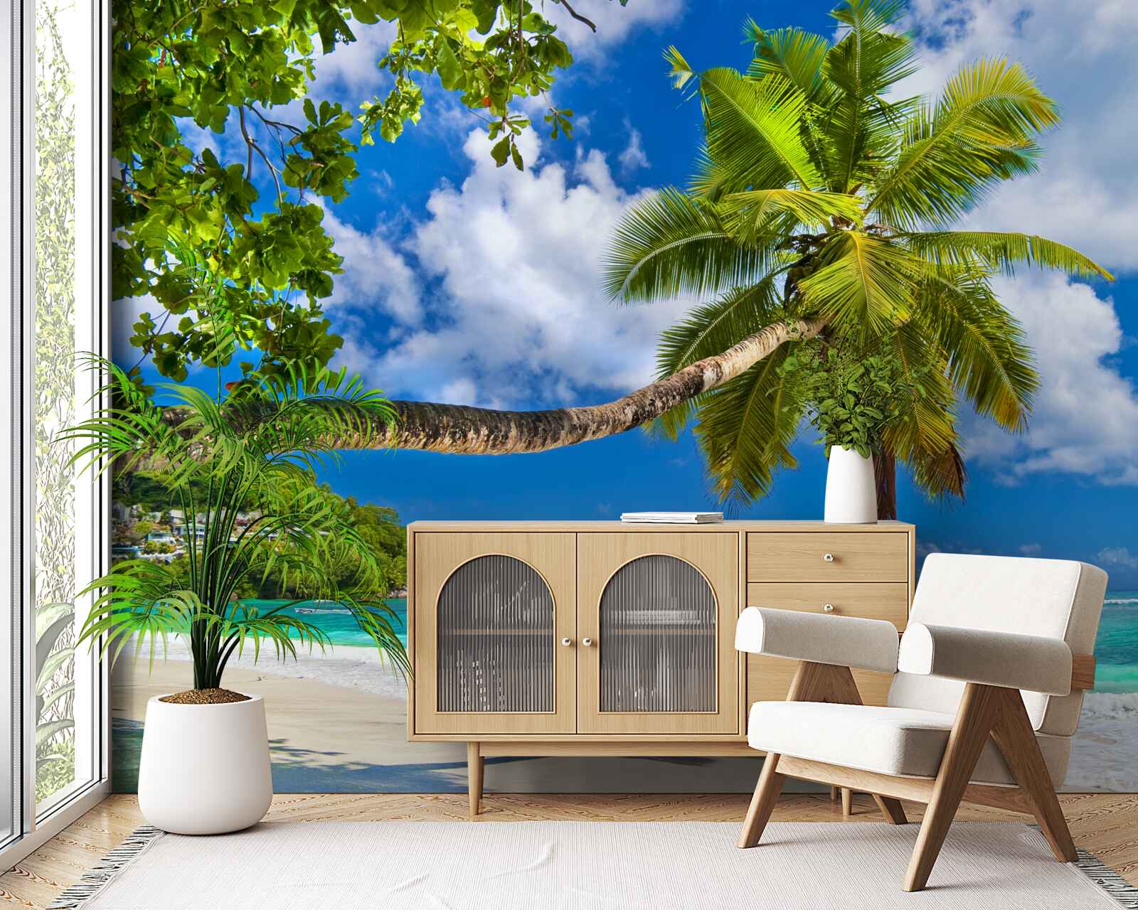 Fotobehang fascinerende natuur van de seychellen