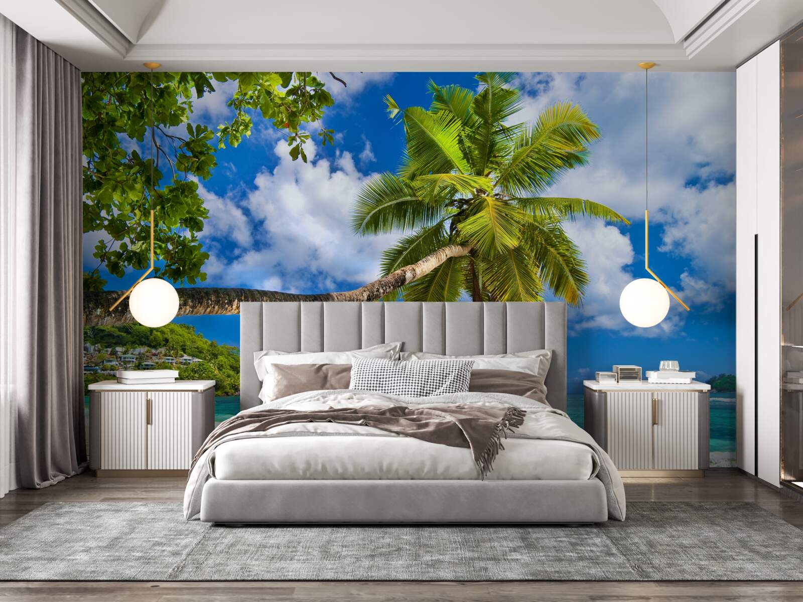 Fotobehang fascinerende natuur van de seychellen