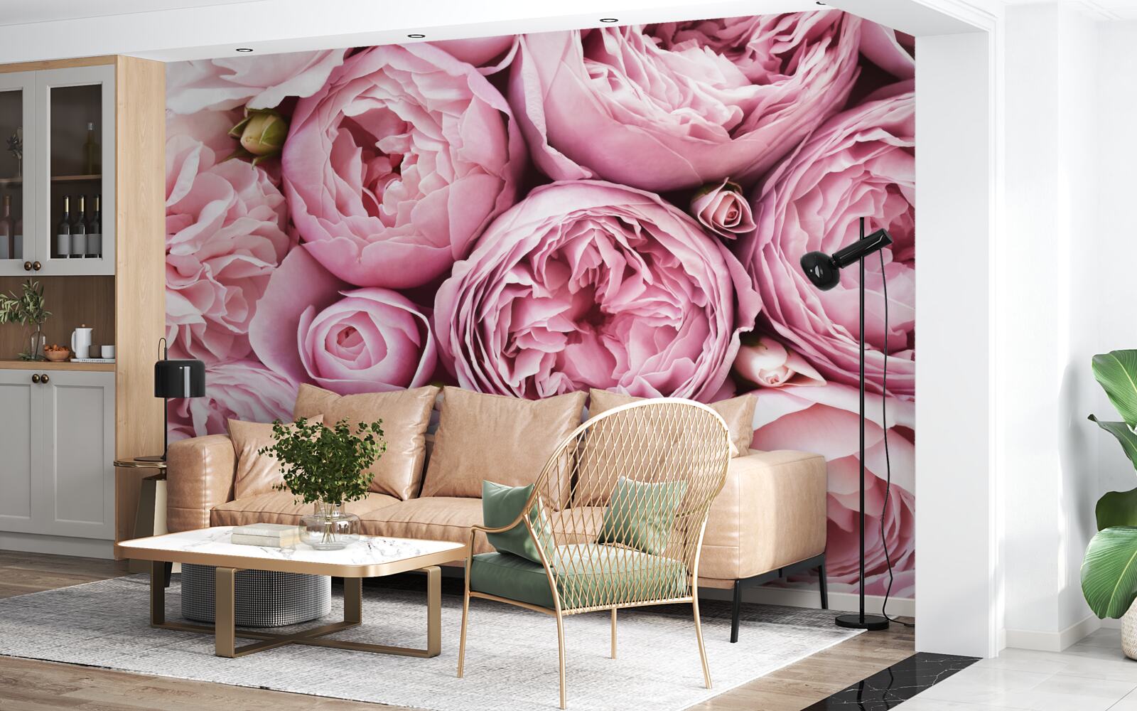 Fotobehang een roos in een boeket is een onvergetelijk gezicht