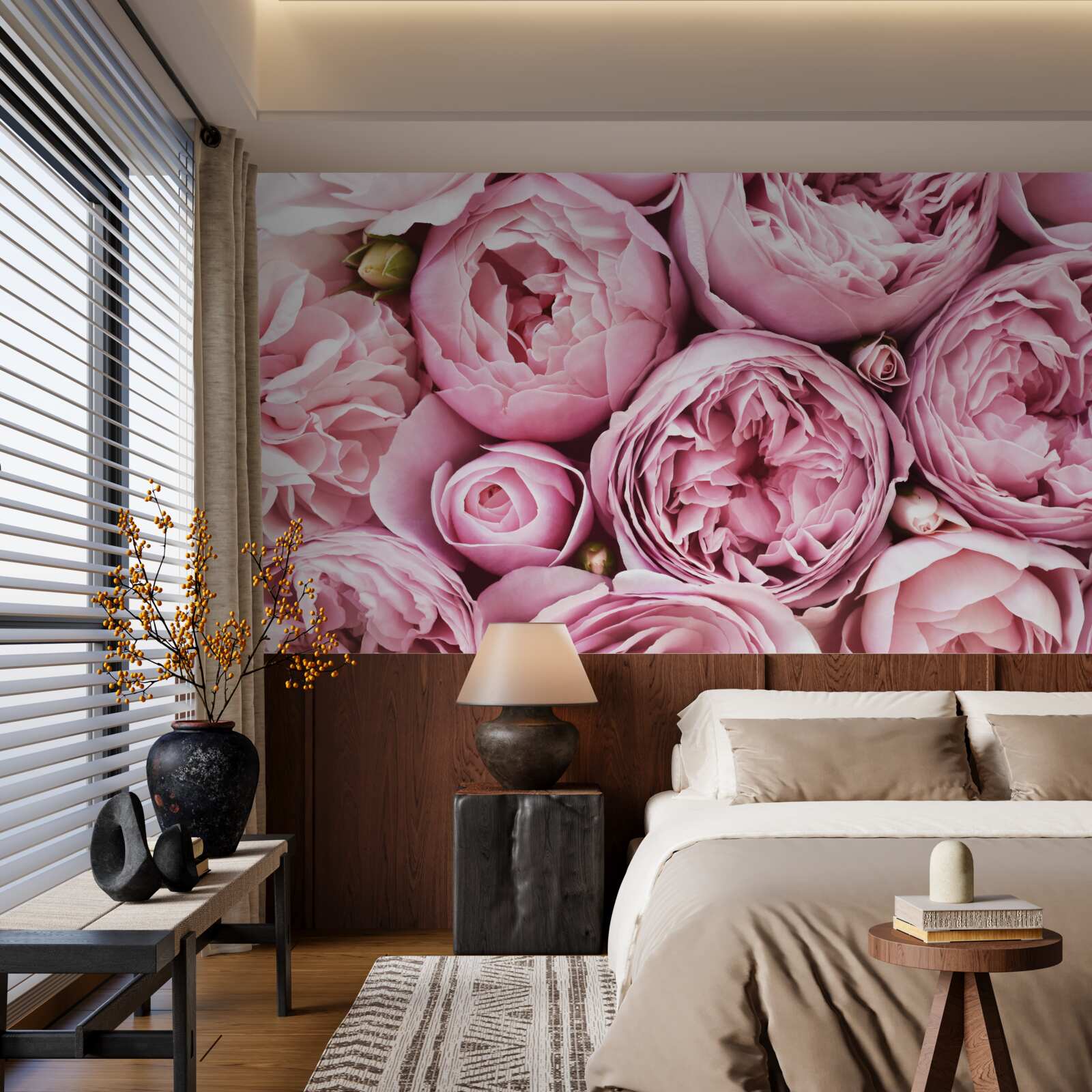 Fotobehang een roos in een boeket is een onvergetelijk gezicht