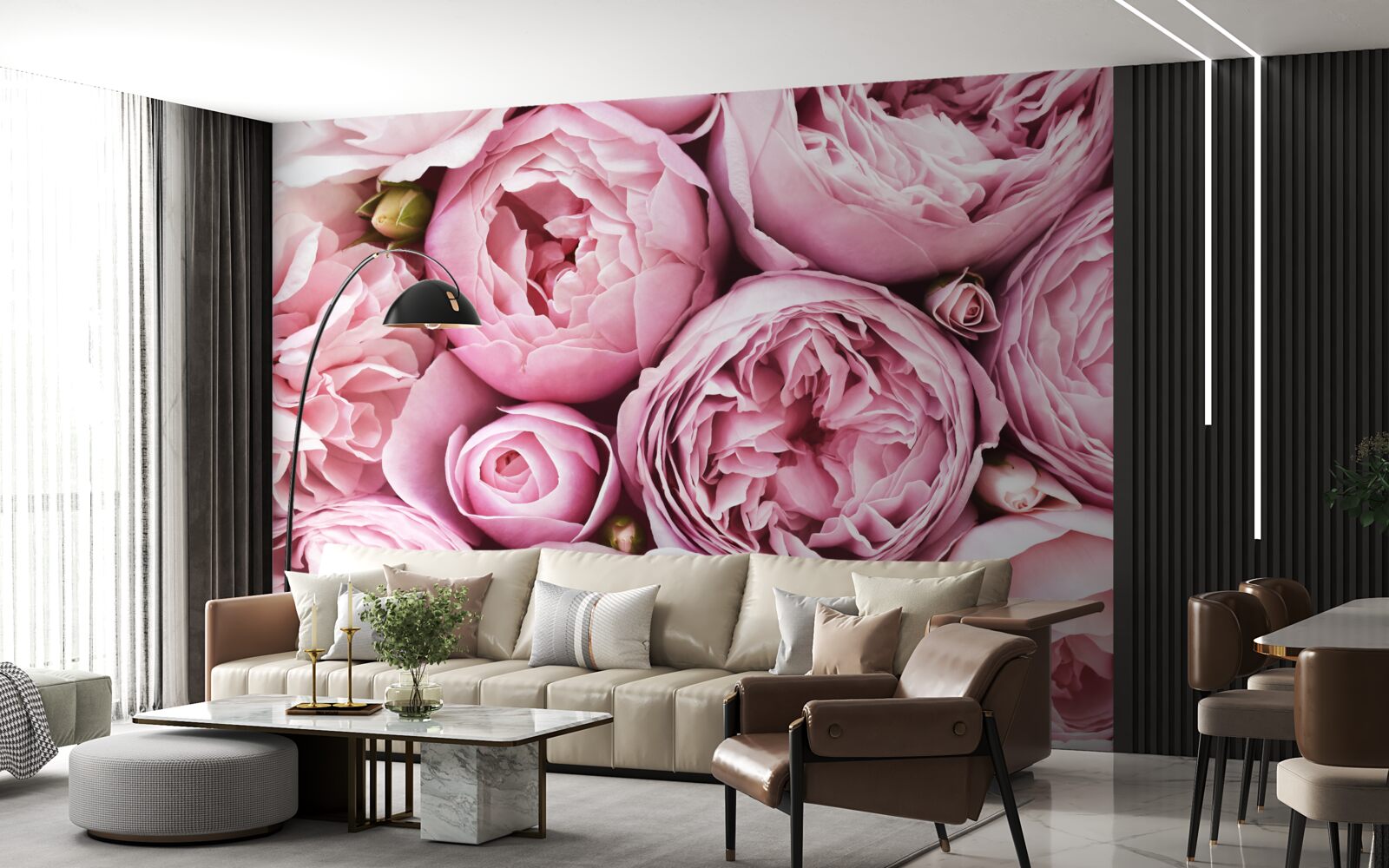 Fotobehang een roos in een boeket is een onvergetelijk gezicht