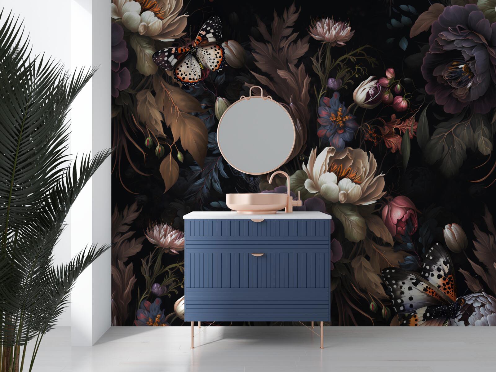 Fotobehang als de nacht valt, vallen de bloemen in slaap