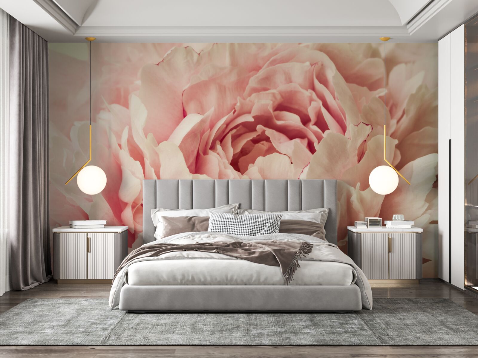 Fotobehang fijne aster bloemkorrels