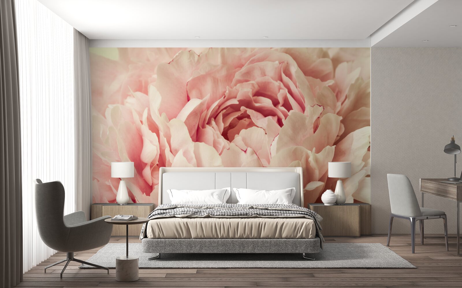 Fotobehang fijne aster bloemkorrels