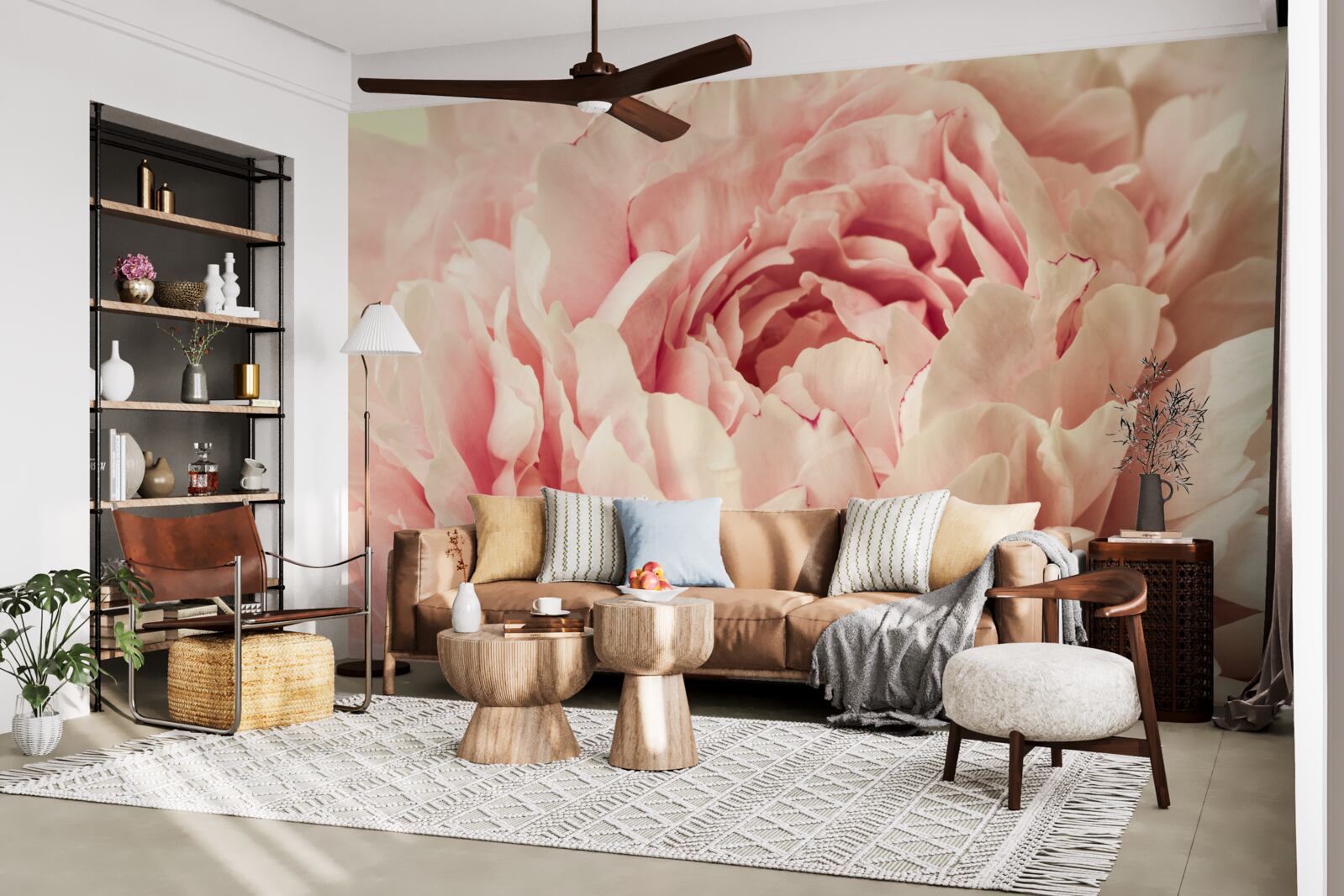 Fotobehang fijne aster bloemkorrels