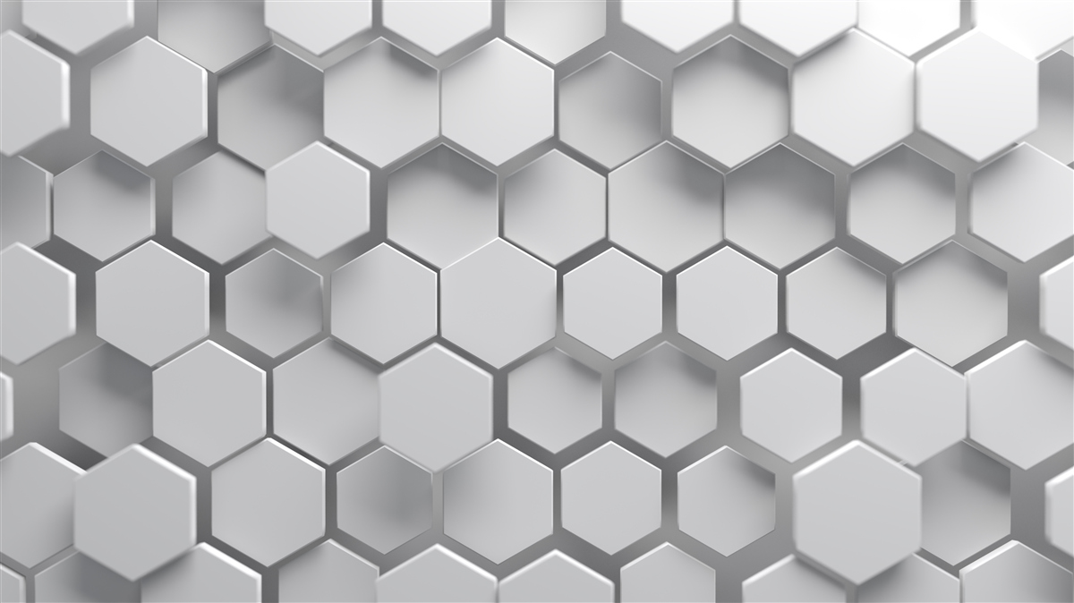Fotobehang grijze convexe zeshoeken