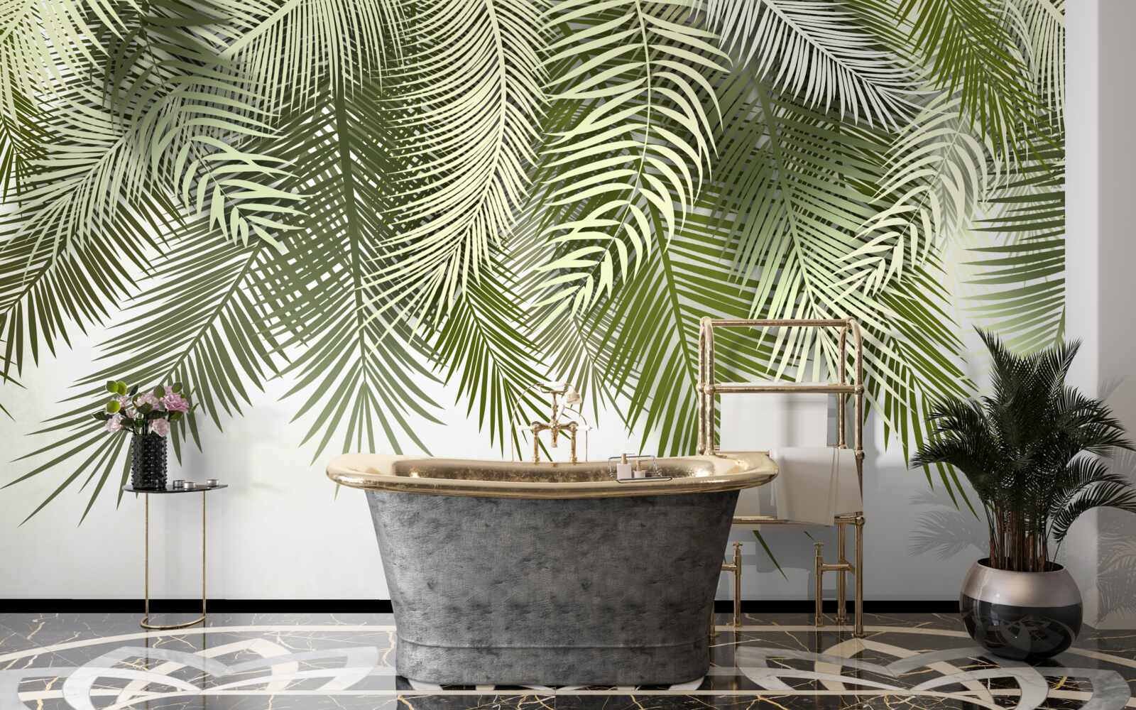 Fotobehang varen met groene schaduw, hangend