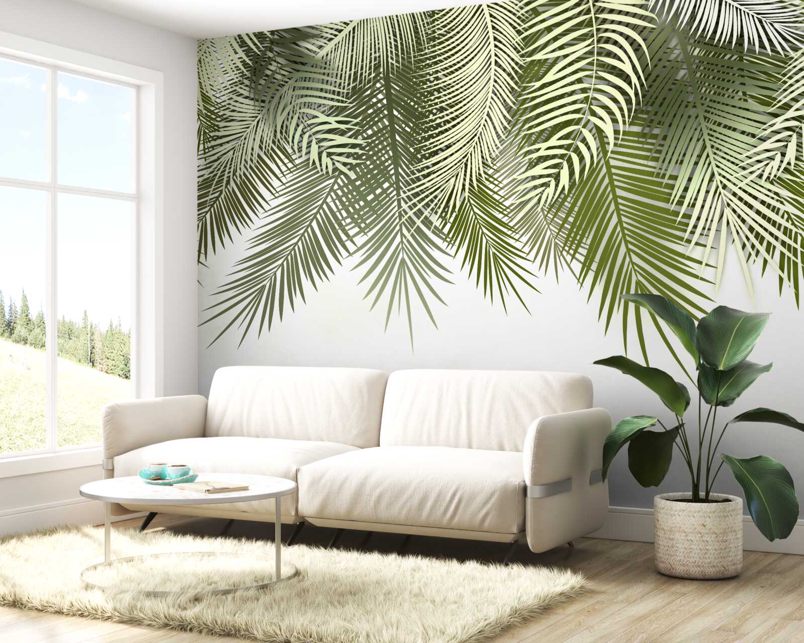 Fotobehang varen met groene schaduw, hangend