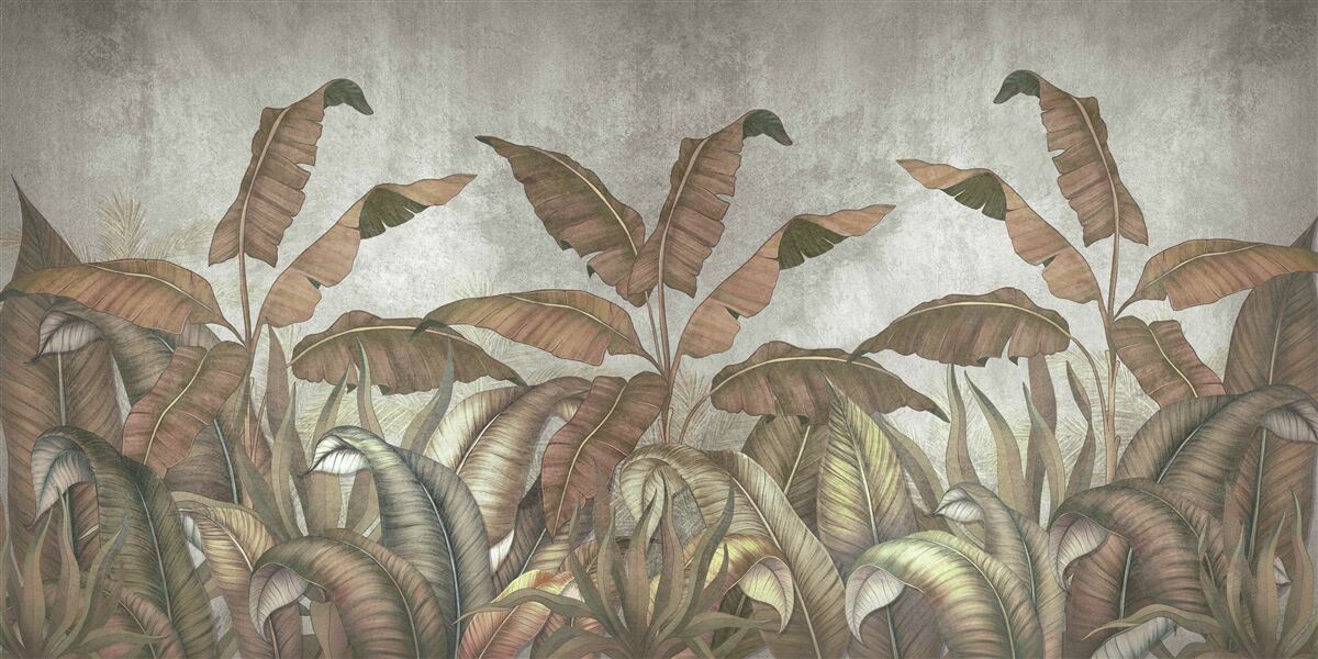 Fotobehang verwelkte varenbladeren