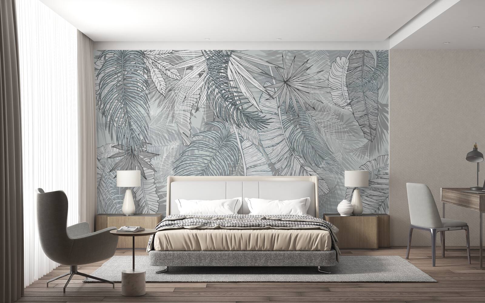 Fotobehang tropische vegetatie bladeren