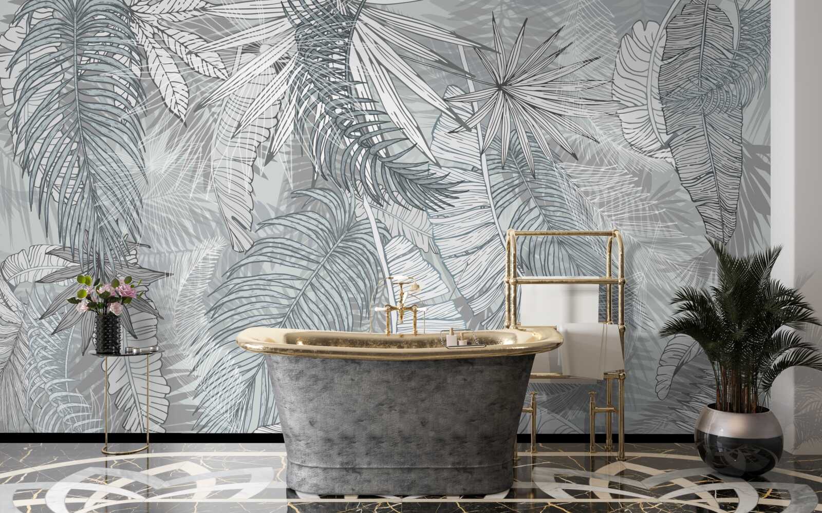 Fotobehang tropische vegetatie bladeren