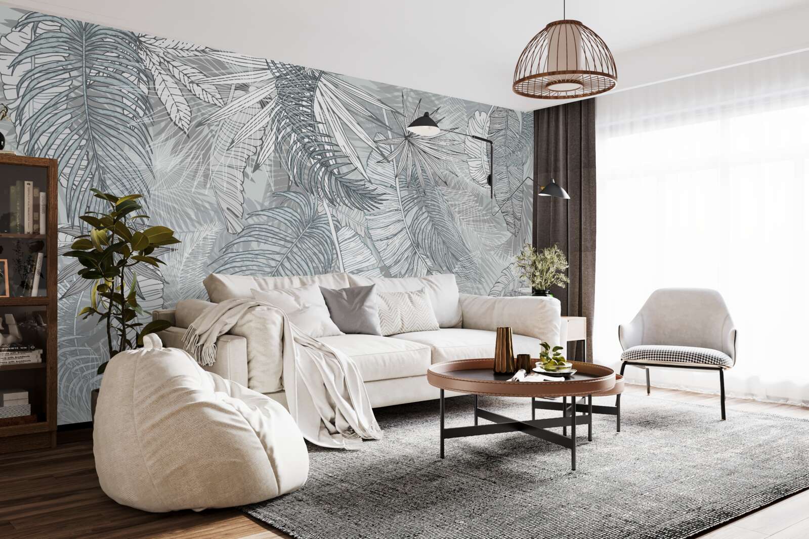 Fotobehang tropische vegetatie bladeren