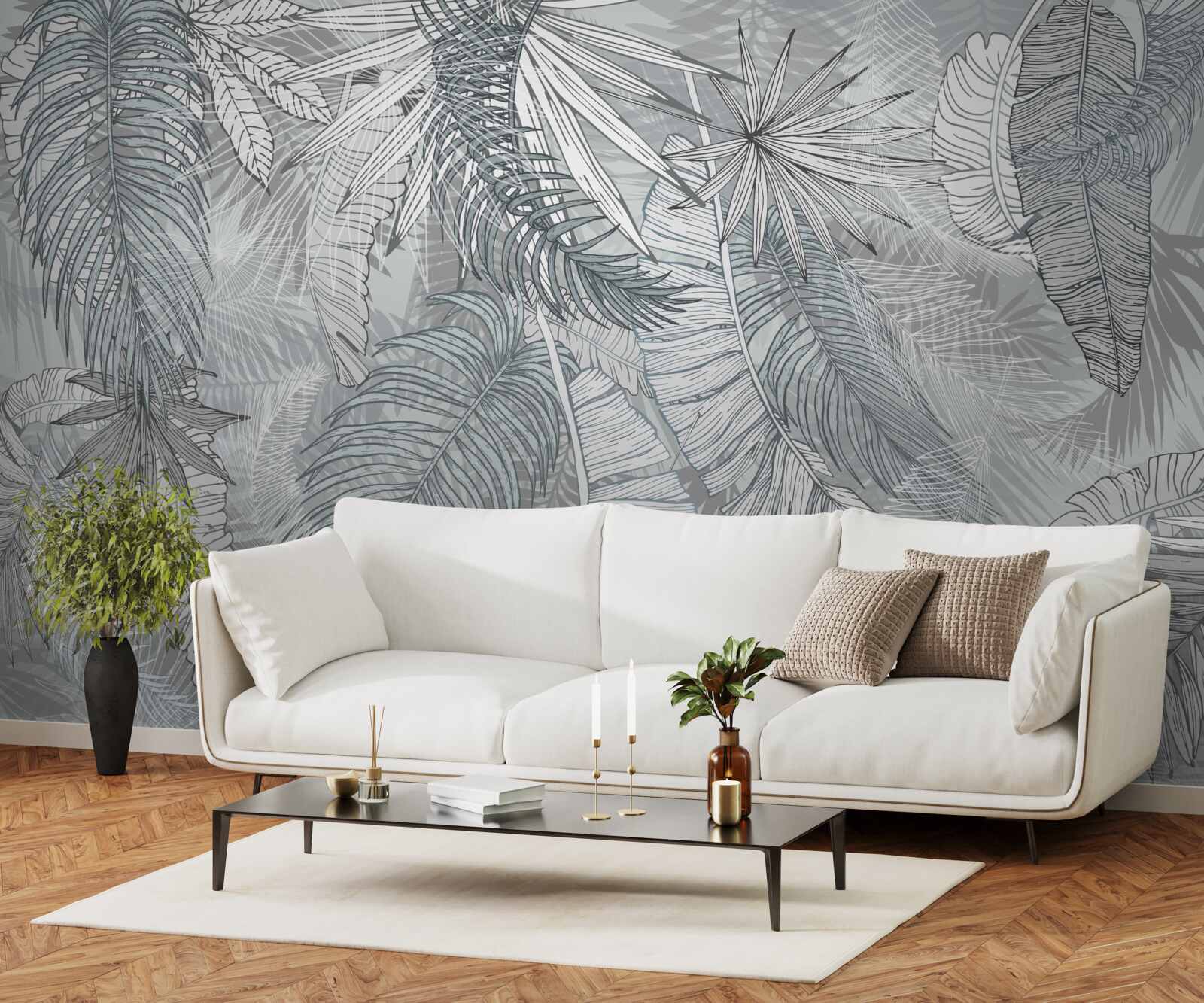 Fotobehang tropische vegetatie bladeren