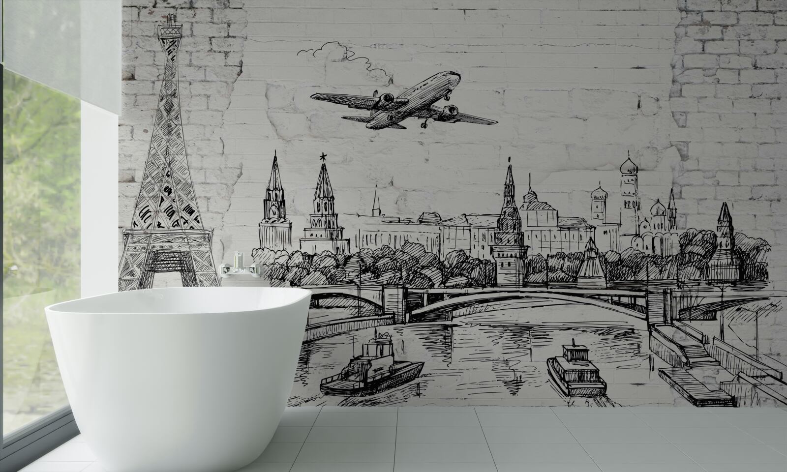 Zwart-wit fotobehang