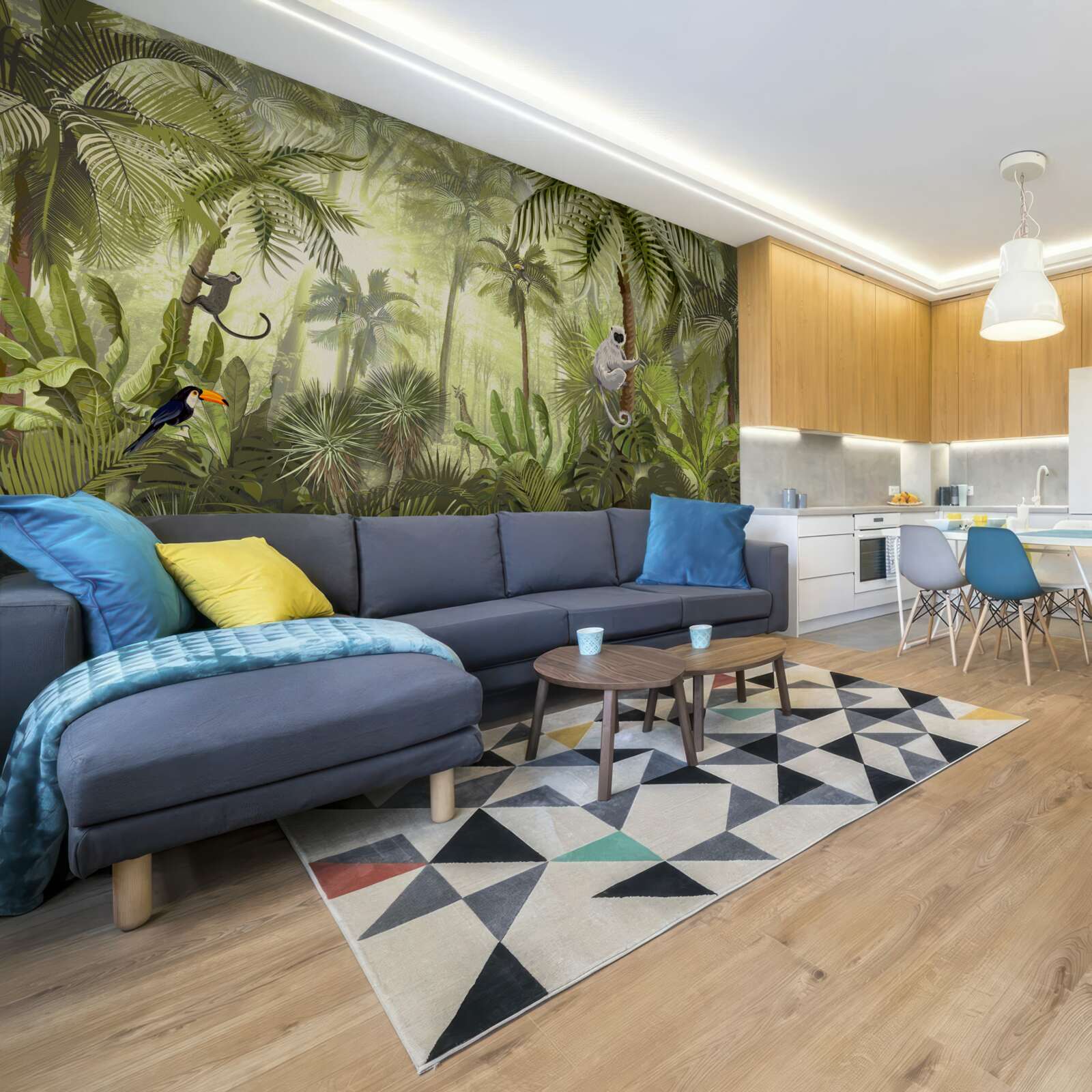 Fotobehang ochtendmist in tropische gebieden