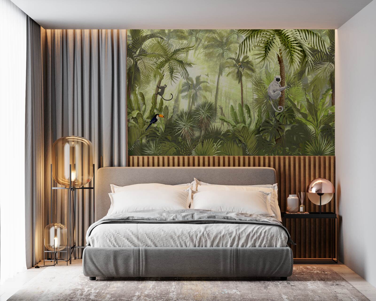 Fotobehang ochtendmist in tropische gebieden