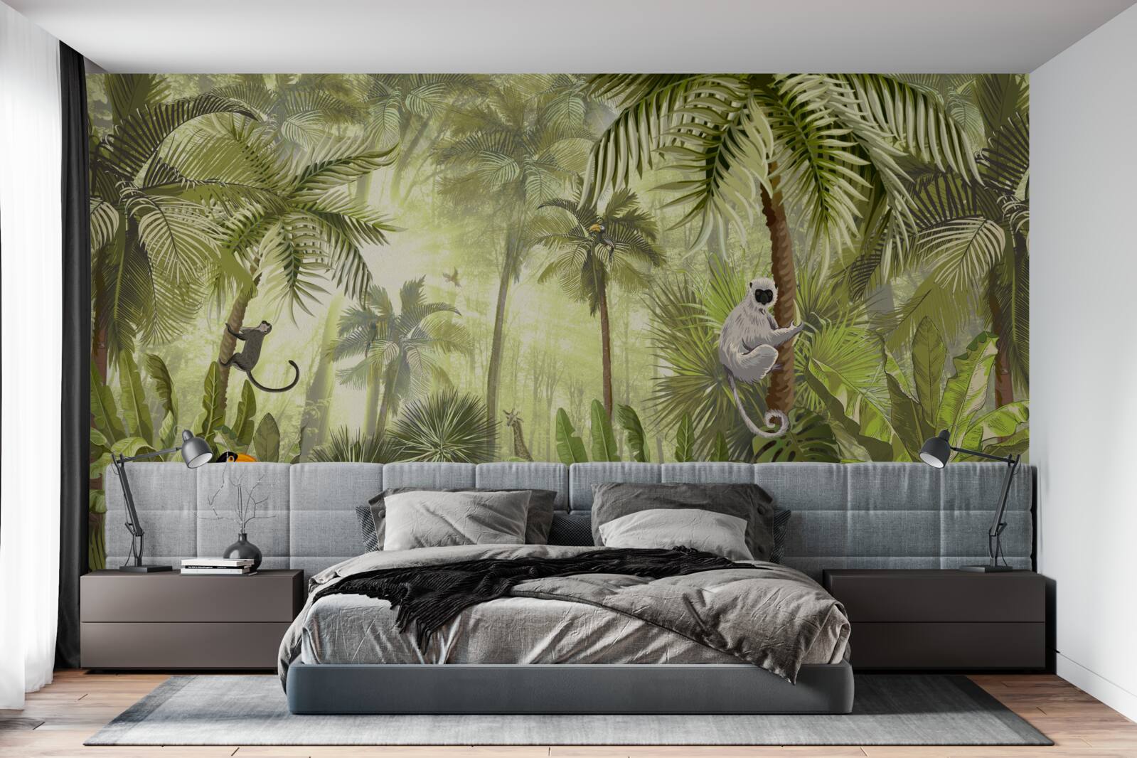 Fotobehang ochtendmist in tropische gebieden