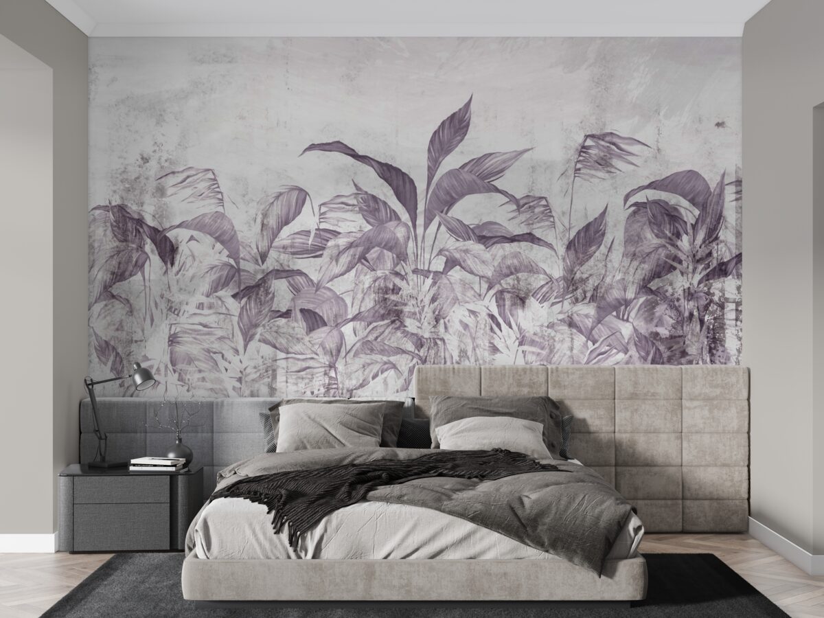 Fotobehang tropische flora en vegetatie tijdens zware regens