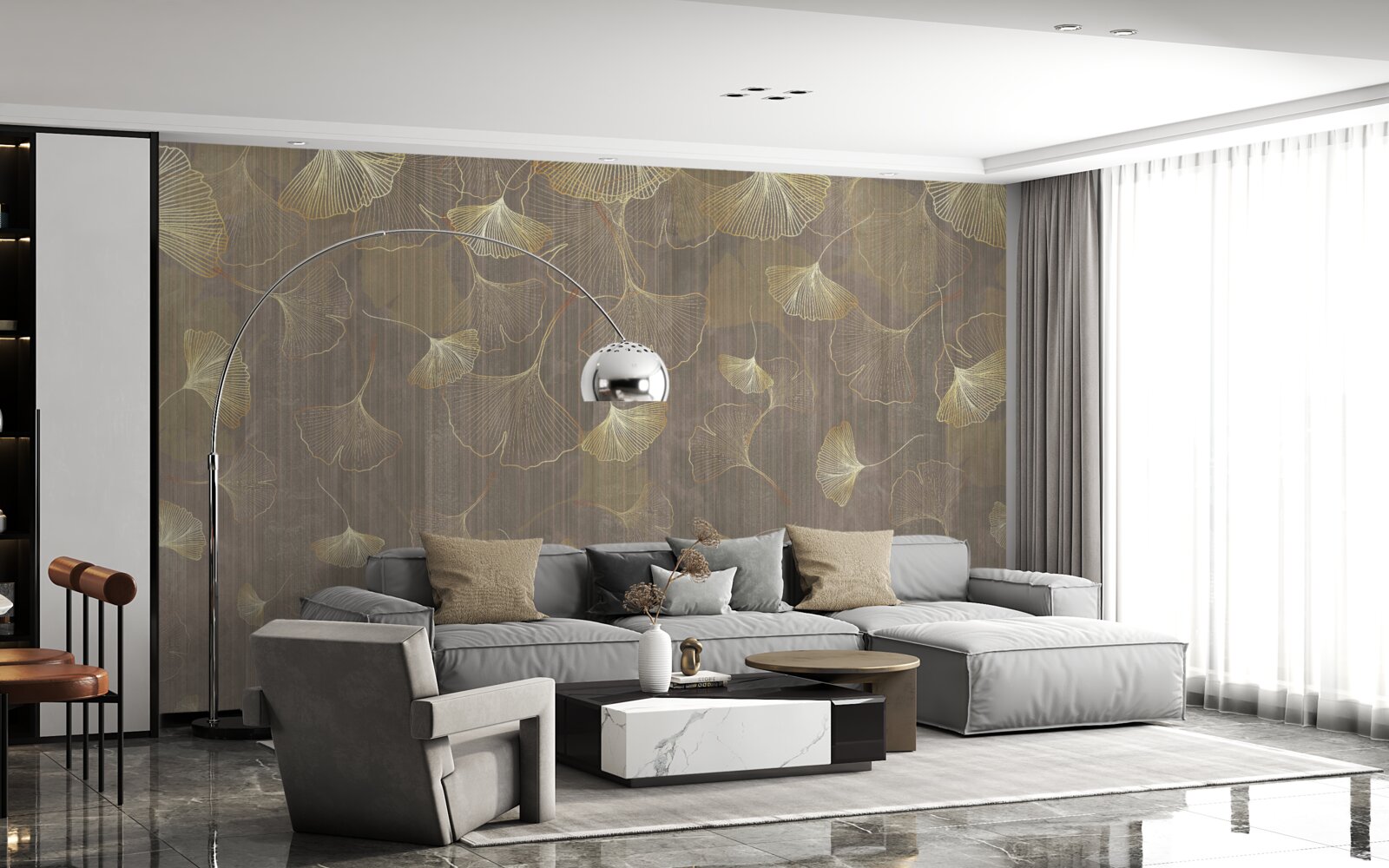 Fotobehang bloemblaadjes die uit de lucht vallen