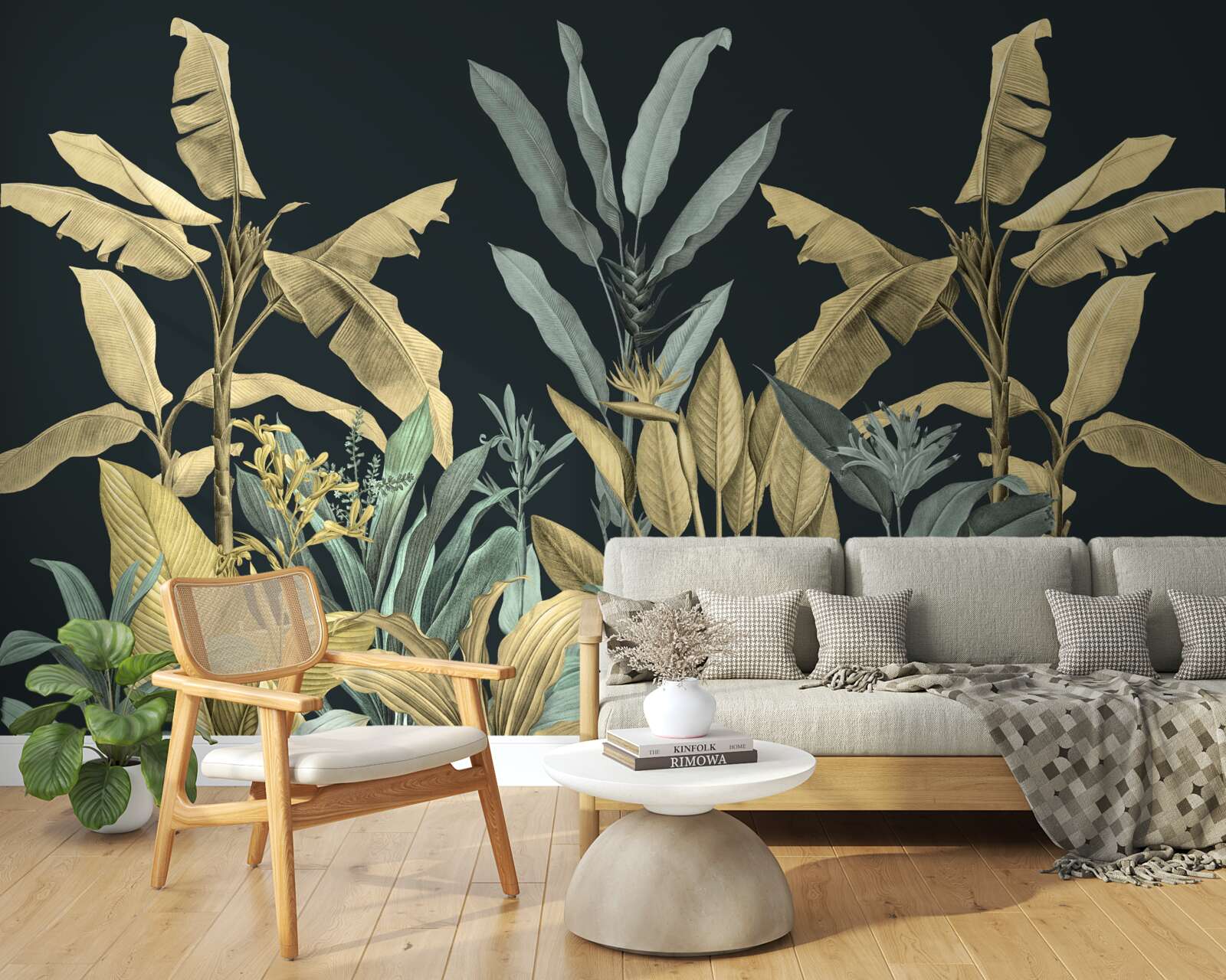 Fotobehang rijke kleuren van tropische planten