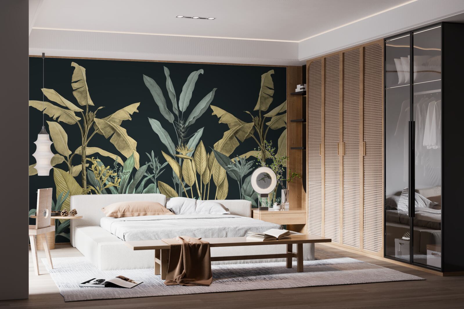 Fotobehang rijke kleuren van tropische planten