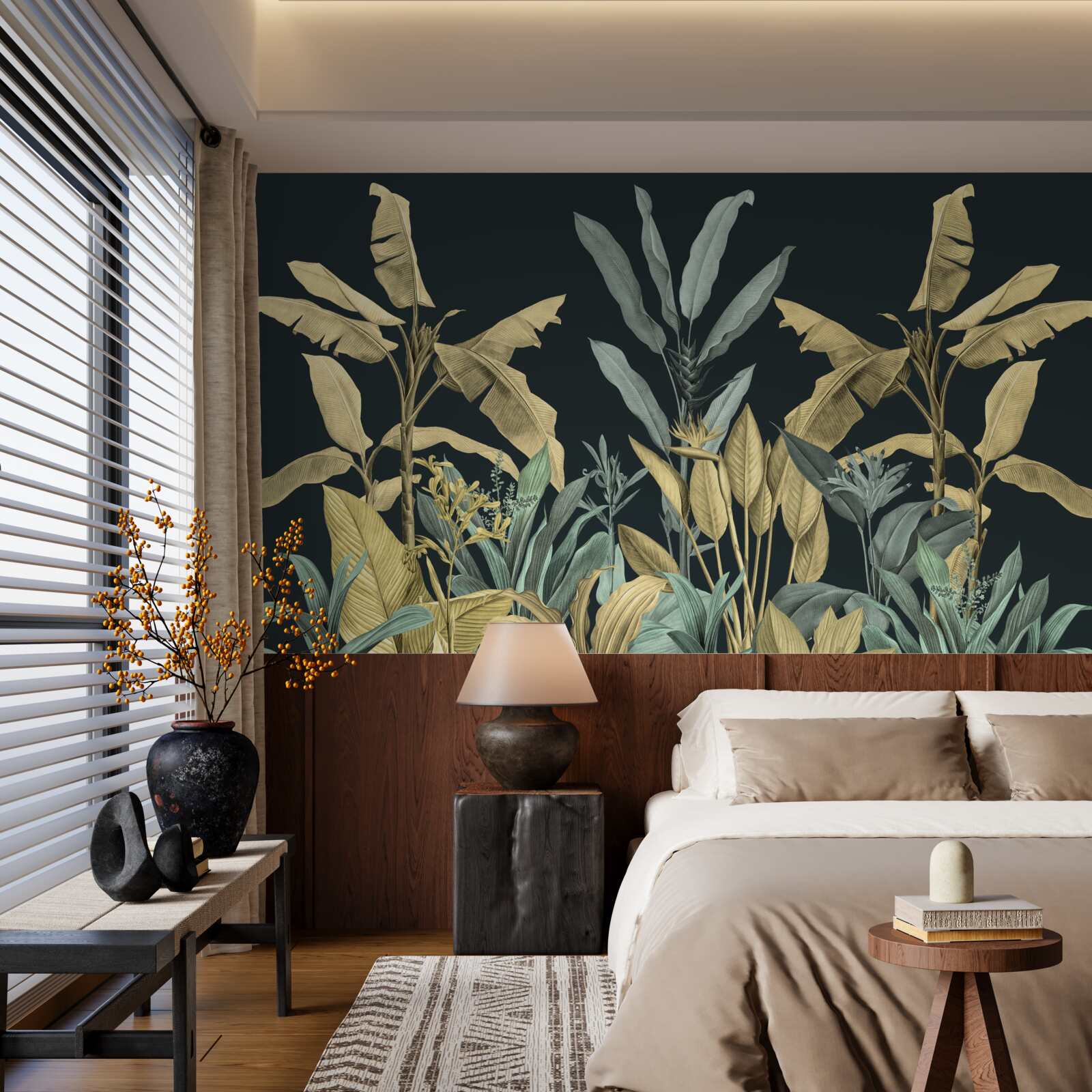 Fotobehang rijke kleuren van tropische planten