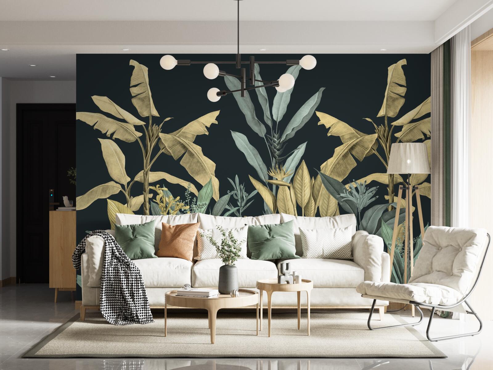 Fotobehang rijke kleuren van tropische planten