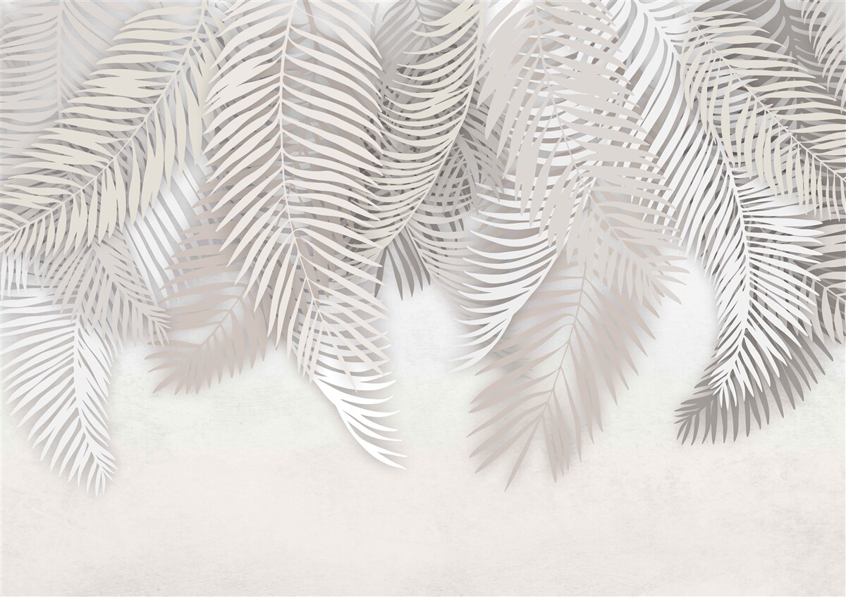Fotobehang palmbladeren hangend