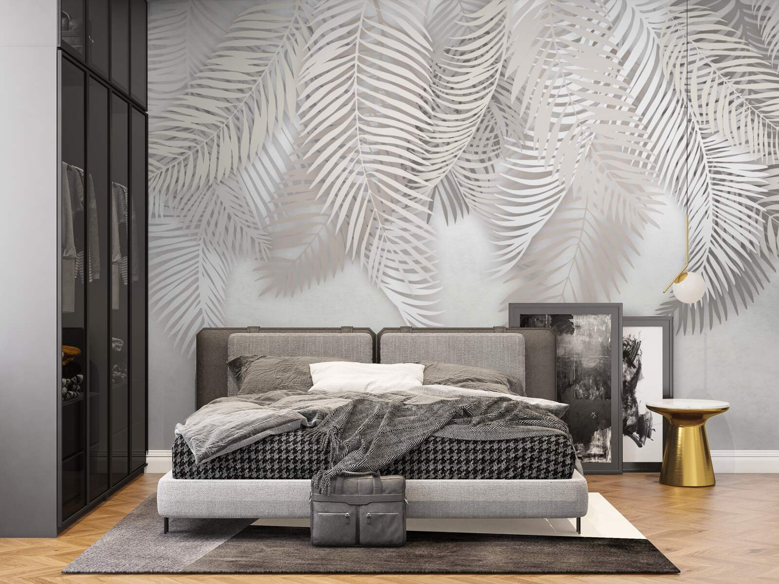 Fotobehang palmbladeren hangend