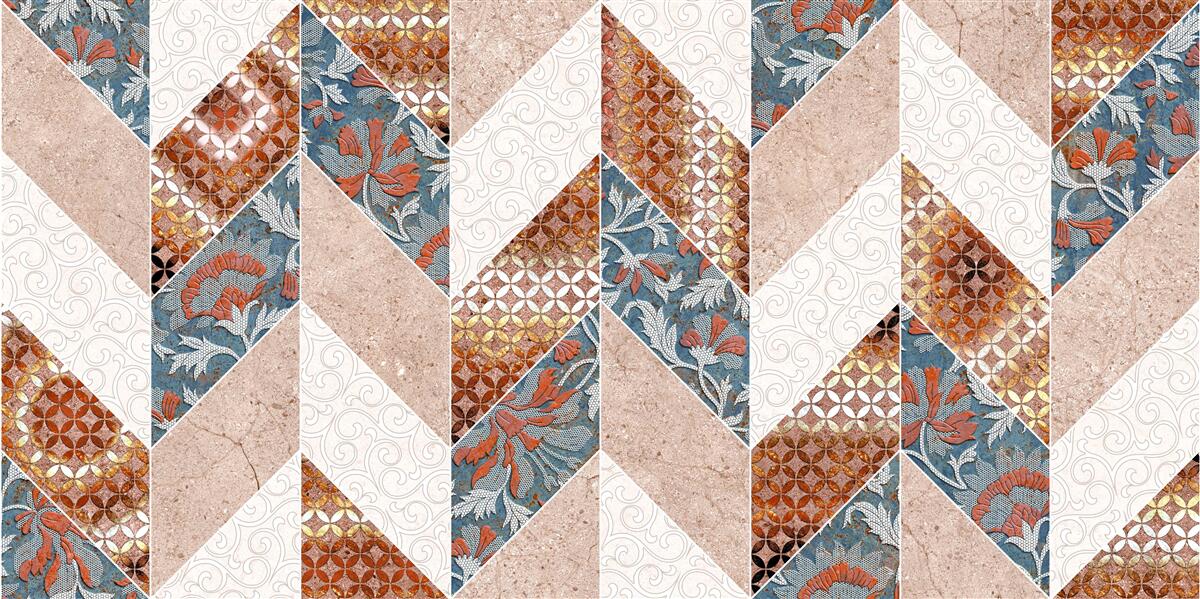 Fotobehang geometrische vormen in spiegelbeeld