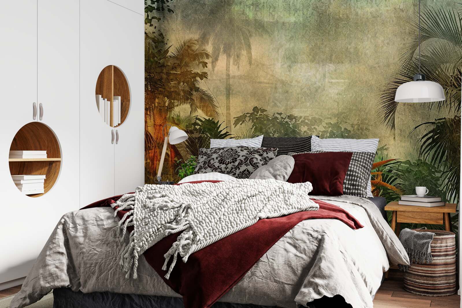 Fotobehang weelderige flora in tropische bossen