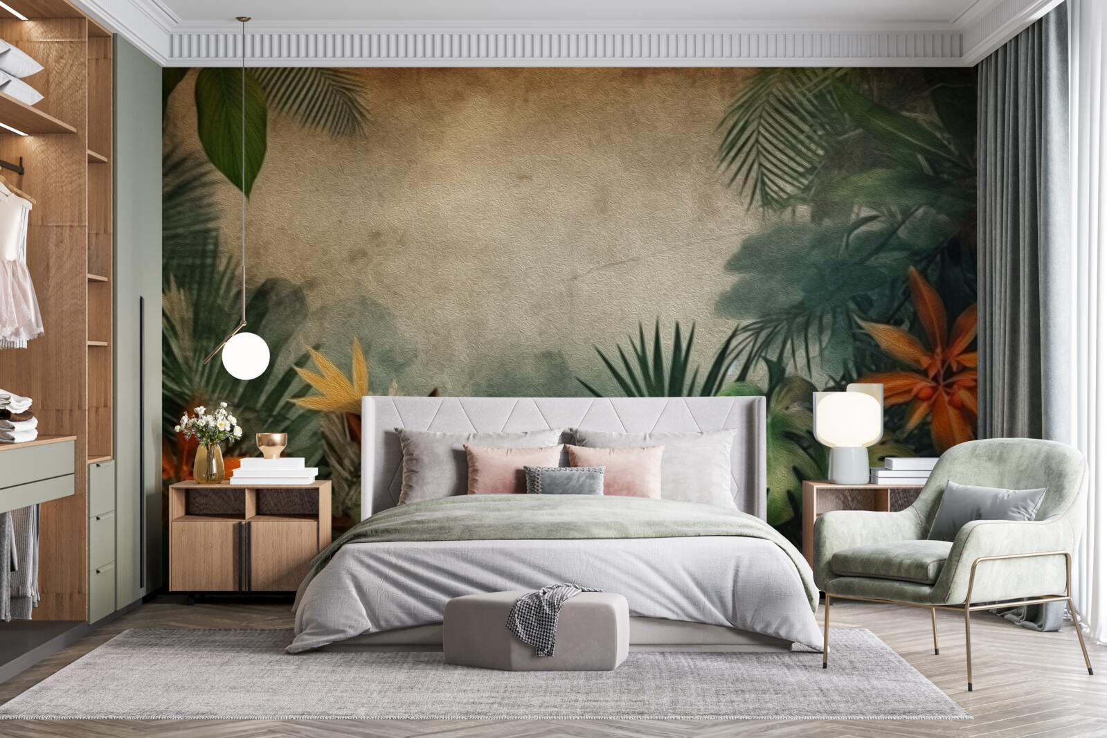 Fotobehang regen in een tropisch oerwoud