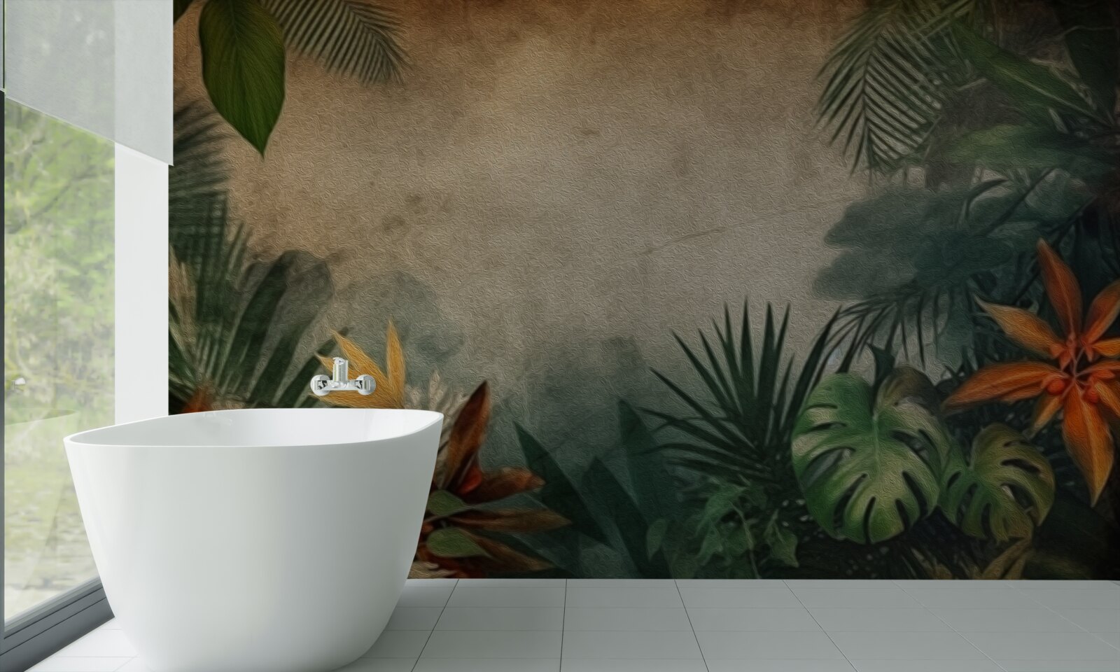 Fotobehang regen in een tropisch oerwoud