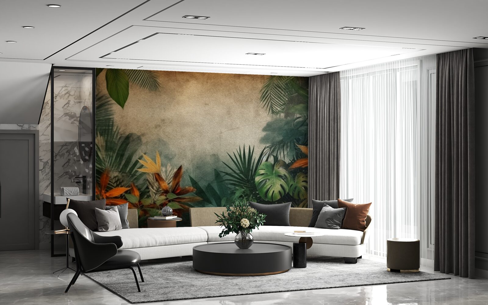 Fotobehang regen in een tropisch oerwoud