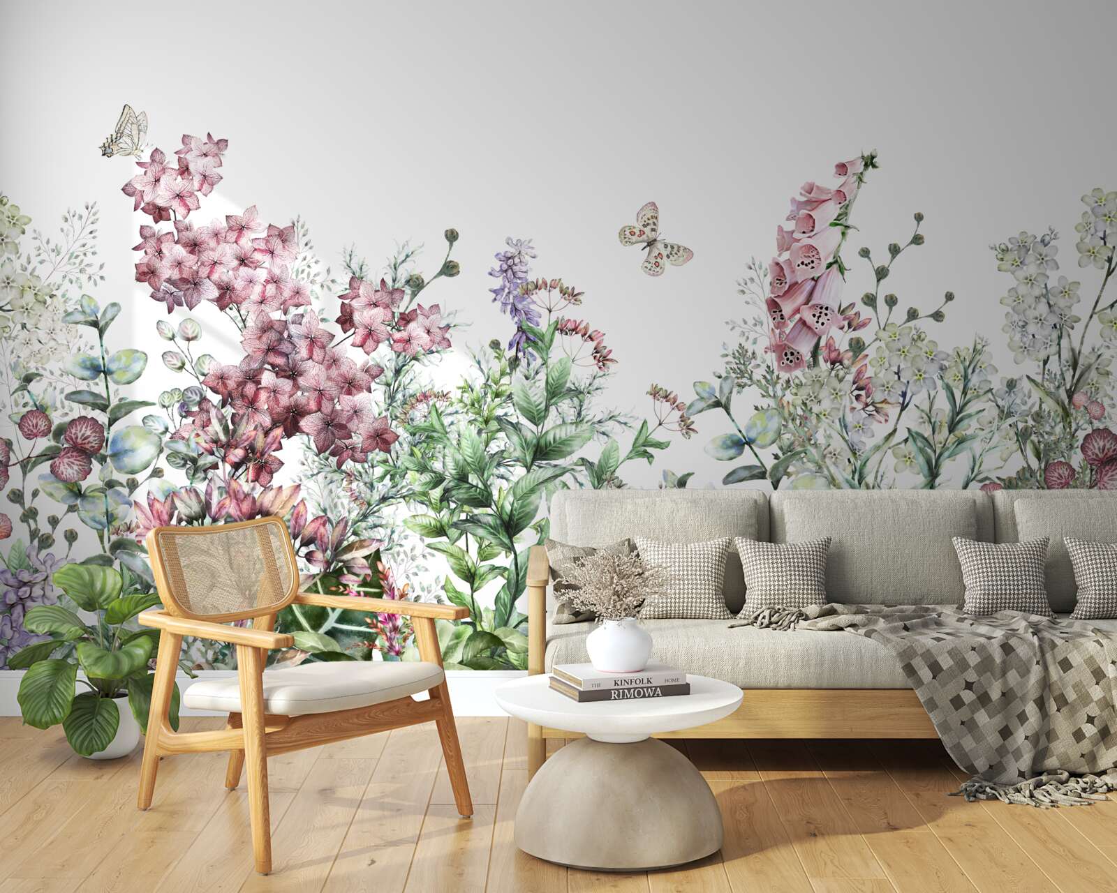 Fotobehang een weideveld, een lust voor het oog met zijn heldere kleuren