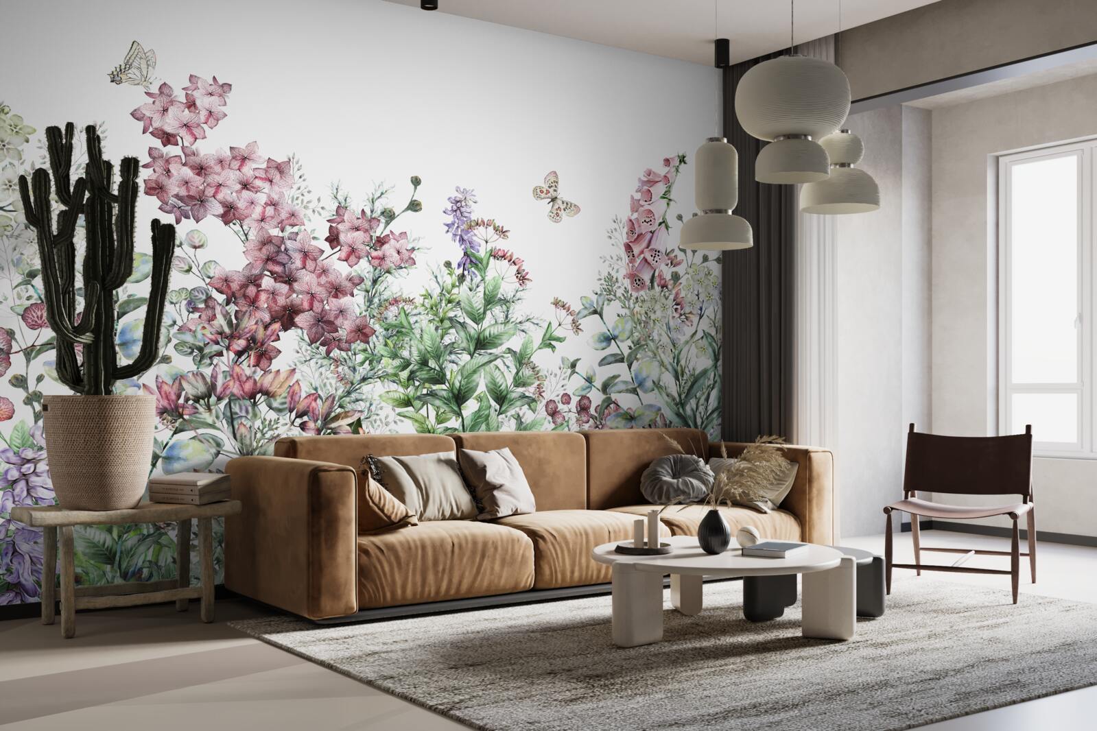 Fotobehang een weideveld, een lust voor het oog met zijn heldere kleuren