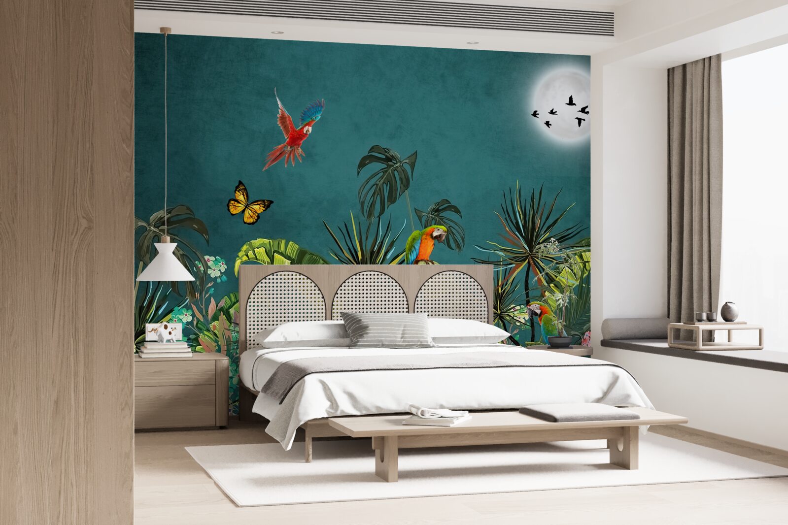 Fotobehang tropisch woud onder de dekking van de duisternis