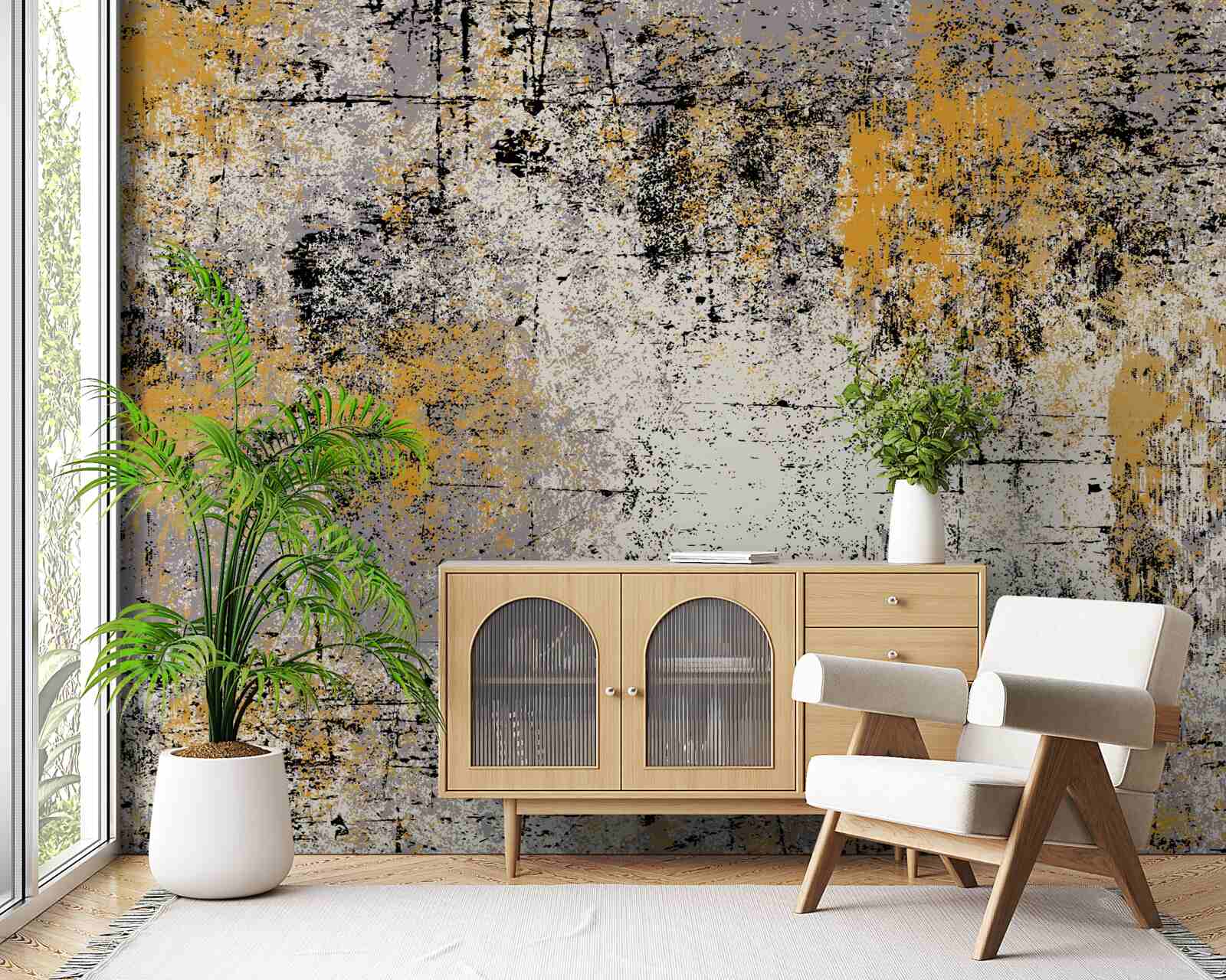 Fotobehang abstractie op een kalme herfstkust