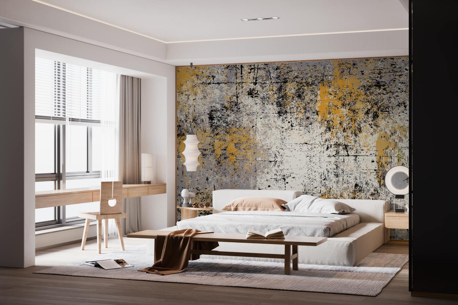 Fotobehang abstractie op een kalme herfstkust