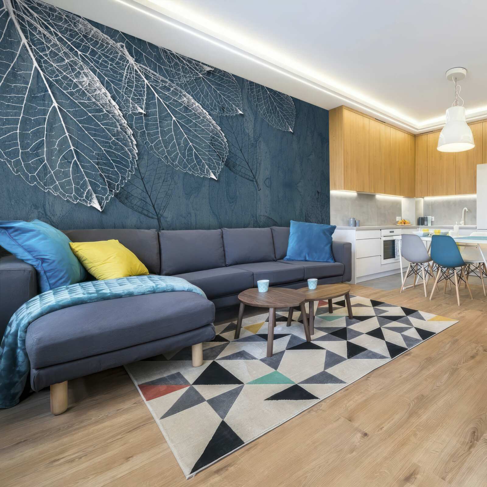 Fotobehang de bladeren zijn zo transparant als de vleugels van een vlinder